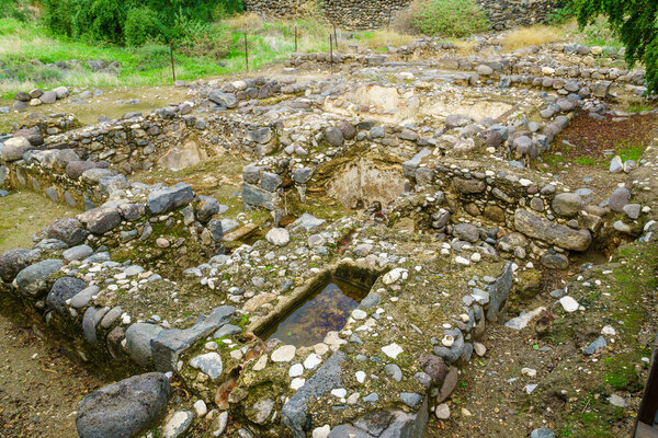 Остатки византийской бани в Национальном парке Курси, Голанские высоты, Северный Израиль
