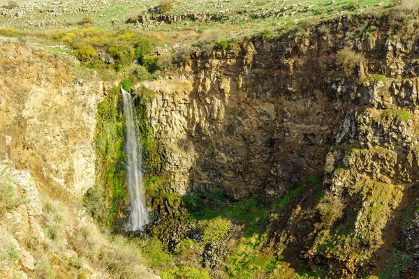 Vue Cascade Gamla Dans Parc National Gamla Haute Chute Israël — Photo