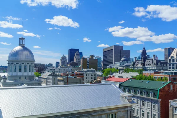 Vista Cidade Velha Centro Cidade Montreal Quebec Canadá — Fotografia de Stock