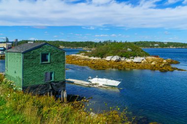 Görünüm Körfezi ve tekne west Dover, Nova Scotia, Kanada