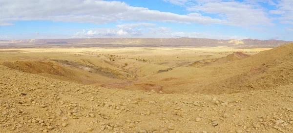 Paisaje Panorámico Makhtesh Cráter Ramón Desde Monte Ardon Desierto Del — Foto de Stock