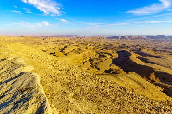 Landskap Hamakhtesh Hagadol Den Stora Kratern Negev Öknen Södra Israel — Stockfoto