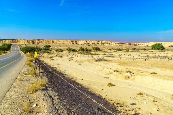 Landscape Lissan Marl Rocks Arava Peace Road Southern Israel — Stock Photo, Image