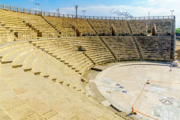 Romersk teater i Caesarea nasjonalpark – stockfoto