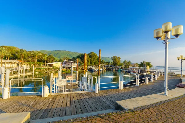 Fiskeri havn Kibbutz Ein Gev - Stock-foto