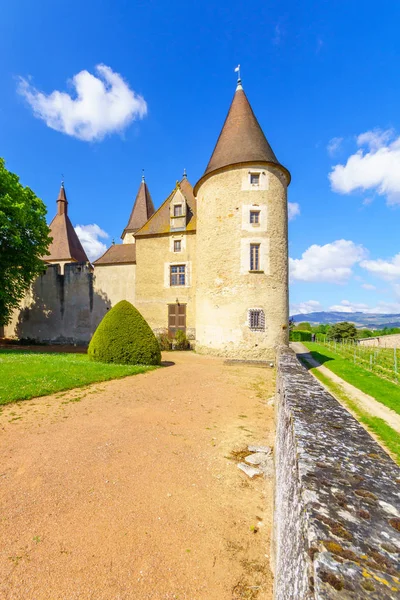Chateau de corcelles, im Beaujolais — Stockfoto