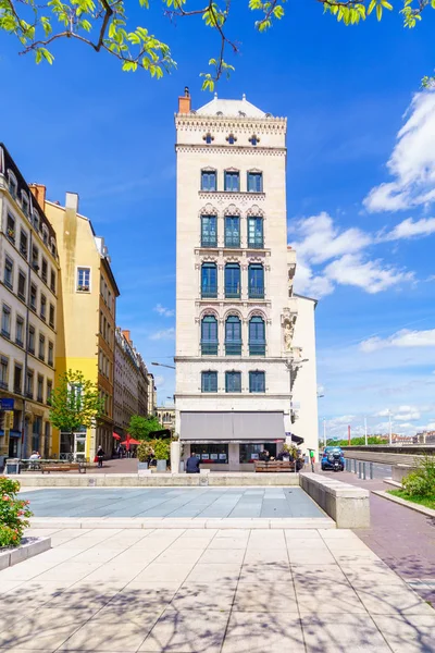 Plaza Benoit Crepu, en el Viejo Lyon — Foto de Stock