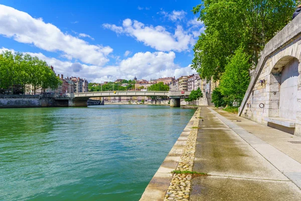 View of the Saone river, in Lyon — Stock Photo, Image