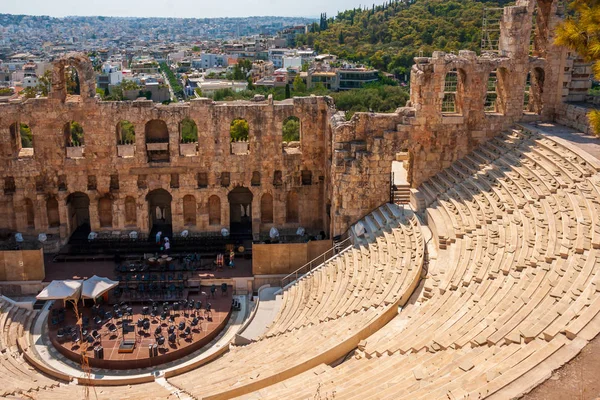 剧场 herodes atticus、 雅典 — 图库照片