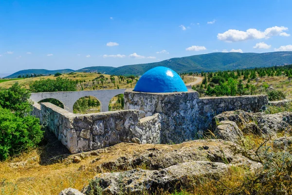 Vista Túmulo Elkana Avi Shmuel Pai Profeta Samuel Meron Paisagem — Fotografia de Stock