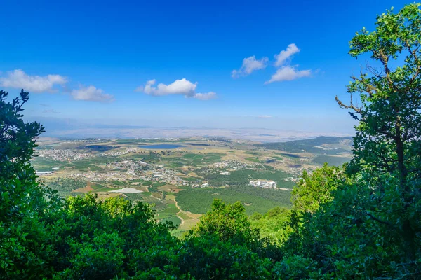 从加利利上游的梅龙山看风景 以色列北部 — 图库照片