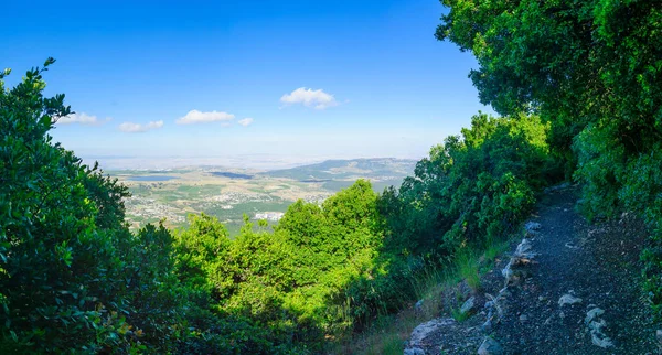 Paysage Depuis Mont Meron Dans Haute Galilée Nord Israël — Photo