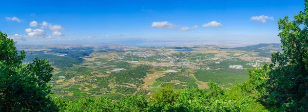 加利利上游梅龙山的全景景观 以色列北部 — 图库照片