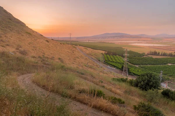 Вид Восточную Часть Изреельской Долины Северный Израиль — стоковое фото