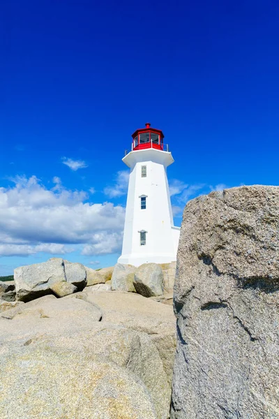 View Lighthouse Fishing Village Peggys Cove Nova Scotia Canada — Stock Photo, Image