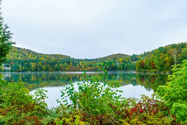 Veduta Del Lago Lac Rond Sainte Adele Laurentian Mountains Quebec — Foto Stock