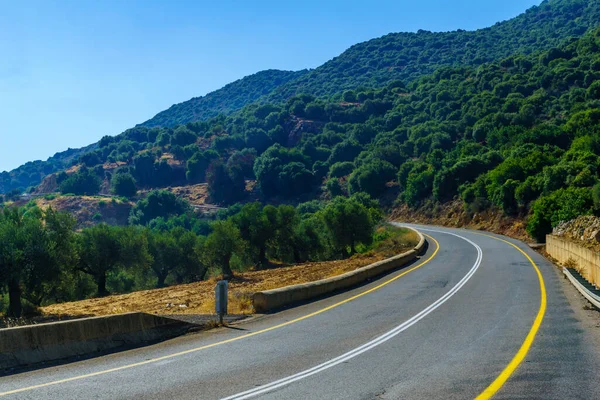 View Road Landscape Upper Galilee Northern Israel — Stock Photo, Image