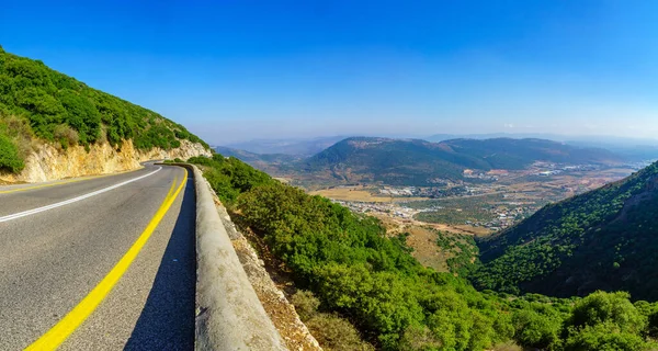 Veduta Della Strada Del Paesaggio Nella Galilea Superiore Nord Israele — Foto Stock