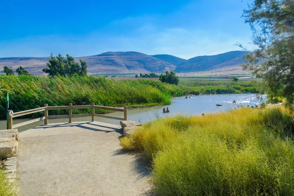 Nir David Israel August 2020 View Nahal Hakibutzim Visitors Spring — Stock Photo, Image