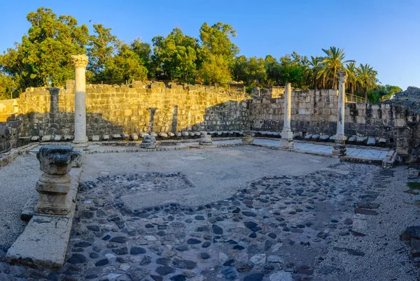 拜占庭古城 Nysa Scythopolis 的公共厕所遗址 现在是国家公园 以色列北部 — 图库照片