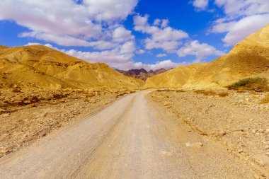 Nahal Amram (Çöl Vadisi) ve Arava Çölü manzarası, Güney İsrail