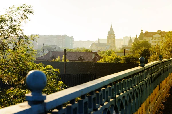 Ранковий Вид Місто Мосту — стокове фото