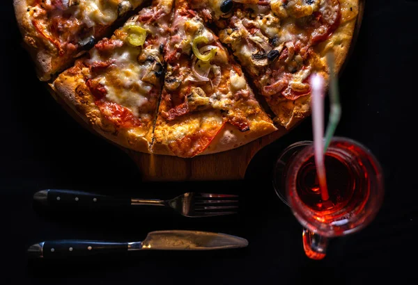 Pizza tafelschikking Stockfoto