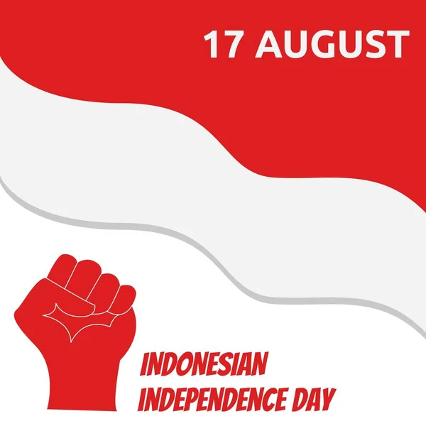Illustration Vektor Design Des Indonesischen Unabhängigkeitstages Hintergrundvorlage — Stockvektor