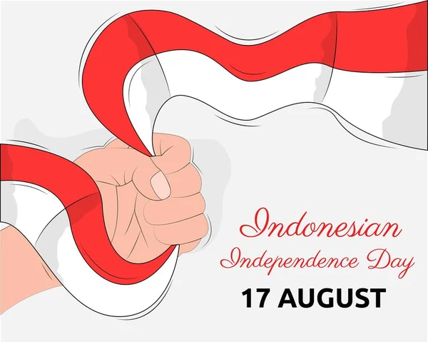 Illustratie Vector Ontwerp Van Indonesische Onafhankelijkheid Dag Achtergrond Template — Stockvector