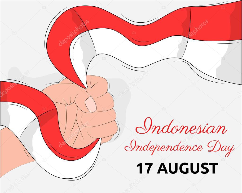 Illustration vector design of Indonesian independence day background template
