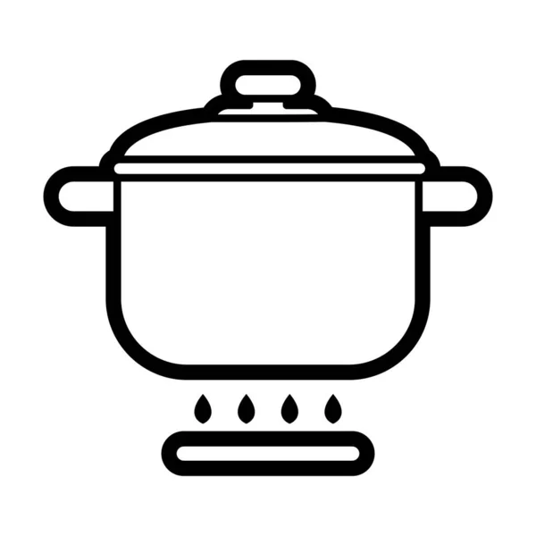 Kookpot Fornuis — Stockvector