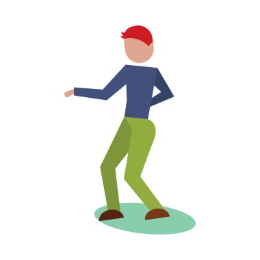 Vurucu çocuk dans pozu