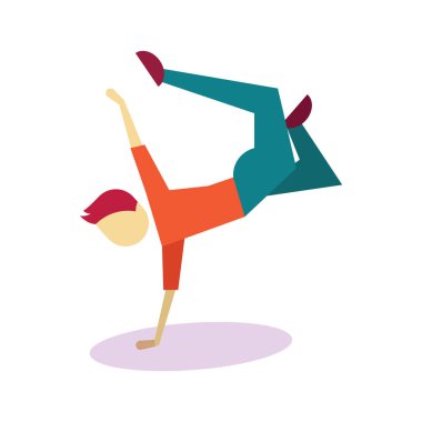 Vurucu çocuk dans pozu