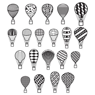 Bir dizi sıcak hava balonu