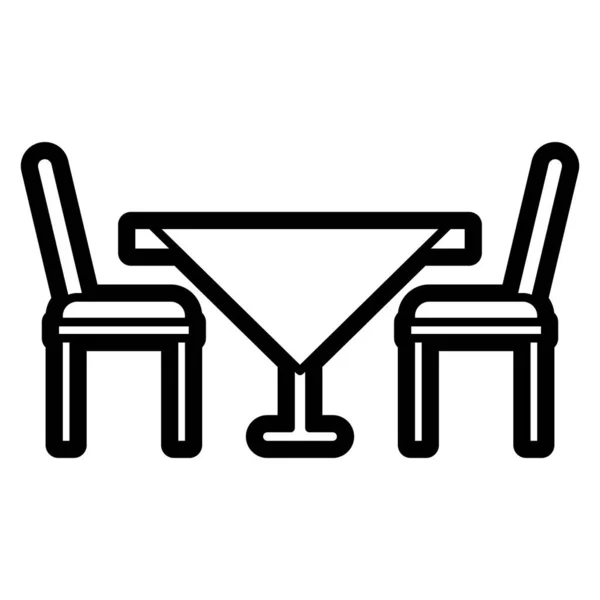 Esstisch Und Stühle — Stockvektor