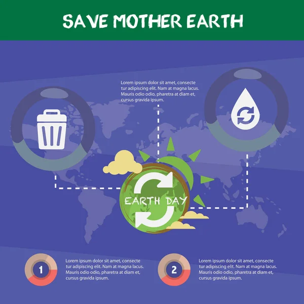 Αποθήκευση Infographic Της Μητέρας Γης — Διανυσματικό Αρχείο
