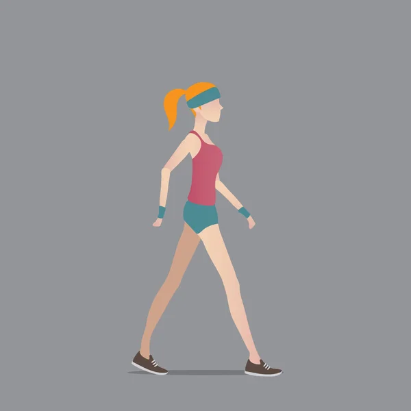 Mujer Traje Gimnasia — Vector de stock