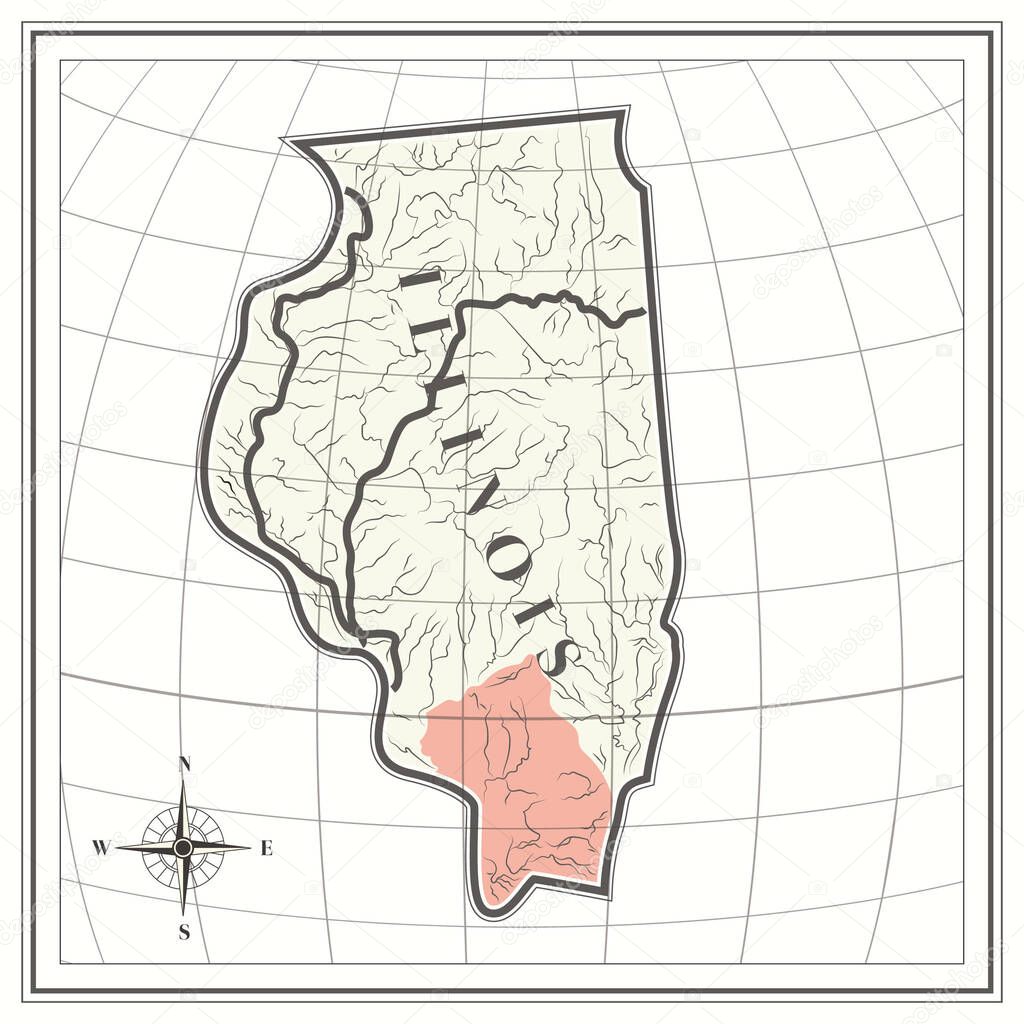 Map of illinois state