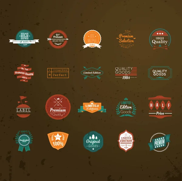 Set Insignias Vintage — Vector de stock