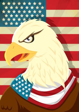 Kartallı Amerikan bayrağı