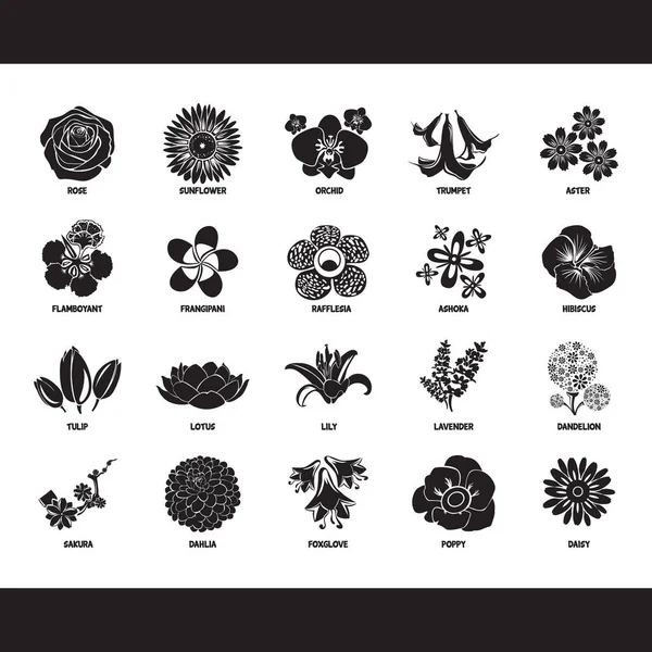 Collection of flower icons