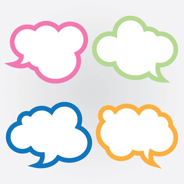 Set of speech bubbles