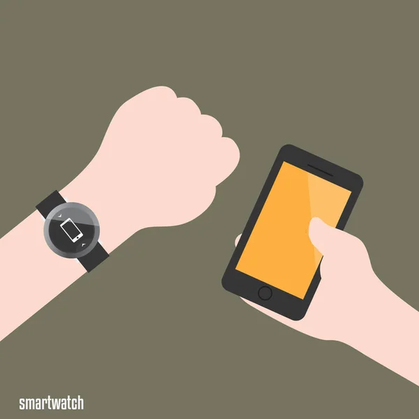 Έξυπνο Ρολόι Smartphone — Διανυσματικό Αρχείο