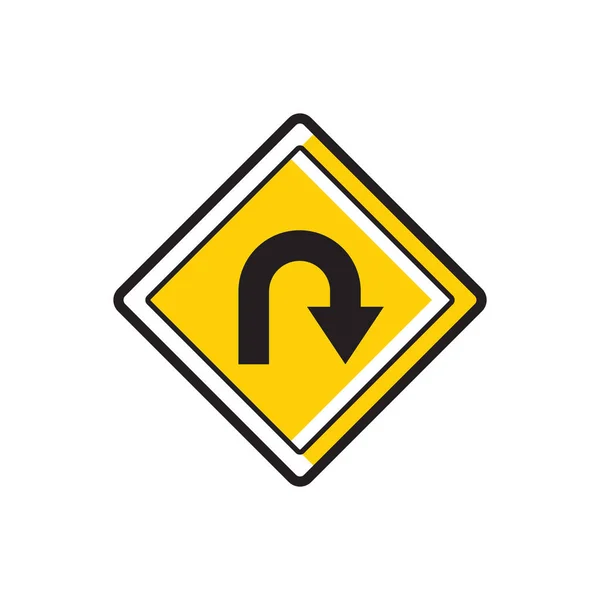 Znak Pravé Křivky Vlásku — Stockový vektor