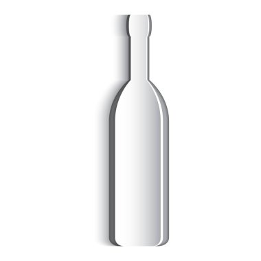 Şarap şişesinden kesilmiş kağıt.