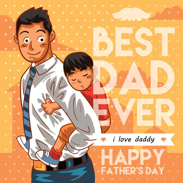 Babalar Günü Posteri — Stok Vektör