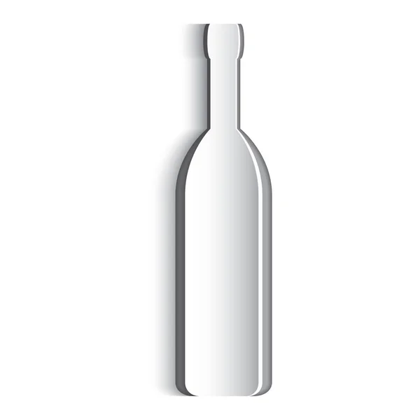 Papier Découpé Dans Une Bouteille Vin — Image vectorielle