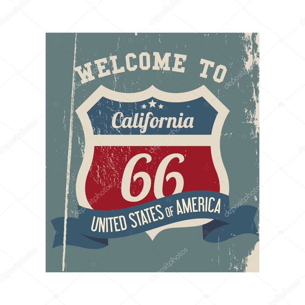 California route 66 label