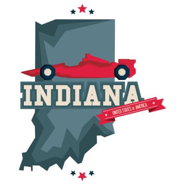 Araba yarışı ile Indiana haritası