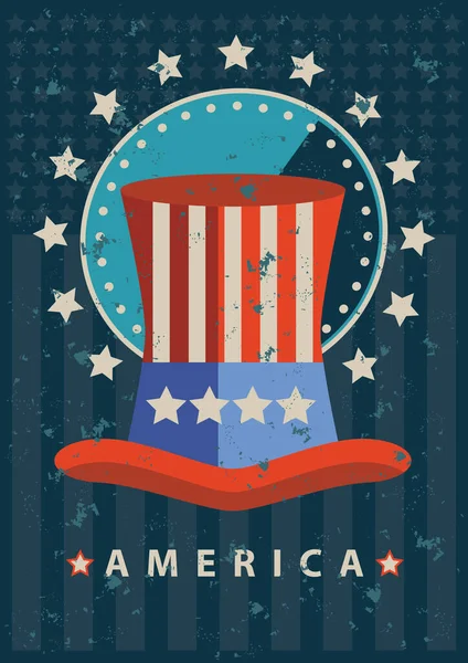Estados Unidos América Design Cartaz — Vetor de Stock